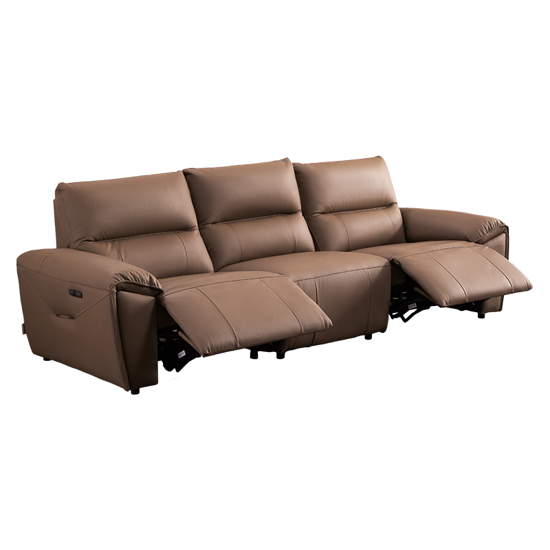 芝华仕 头等舱复古真皮电动功能零靠墙直排沙发家用客厅美拉德家具30269 棉