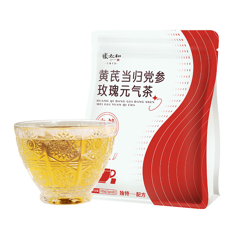 张太和 黄芪当归党参玫瑰元气茶100g 39.9元（需用券）