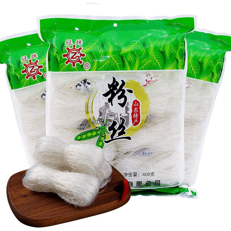 冠珠 GZ）龙口绿豆粉丝 400g 5.9元（需买2件，需用券）