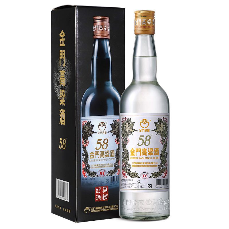 88VIP：KINMEN KAOLIANG 金门高粱酒 白金龙 58%vol 清香型白酒 600ml 130元