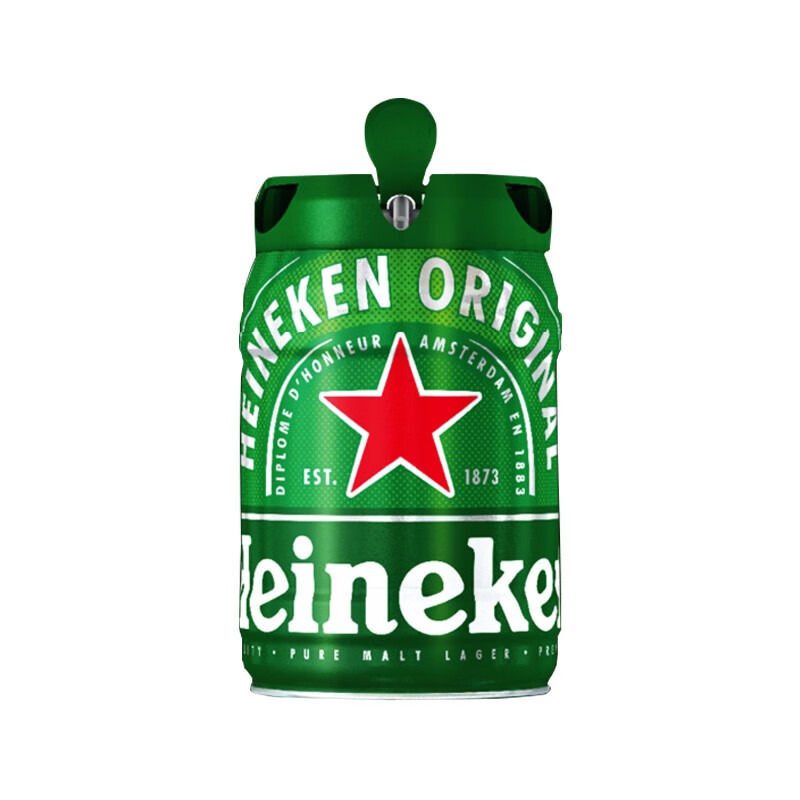 Heineken 喜力 铁金刚 啤酒 5L+星银单罐500ml*3（下单量前三还有大额赠品） 90.56