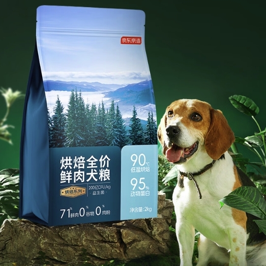 京东京造 全价烘焙鲜肉犬粮 2kg*3袋 210.9元