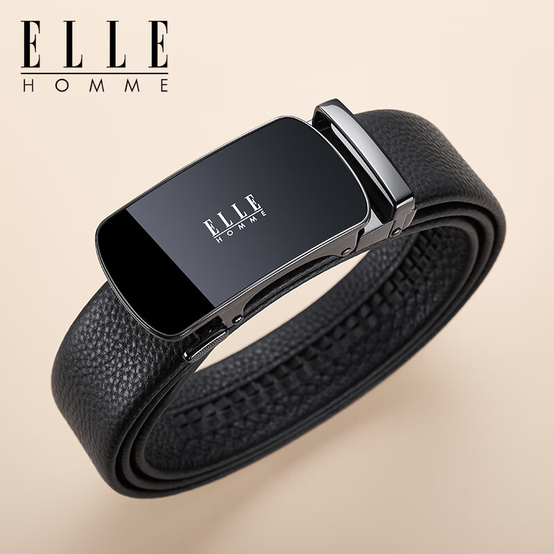 ELLE HOMME 法国品牌皮带男士真皮自动扣 57.66元（需用券）