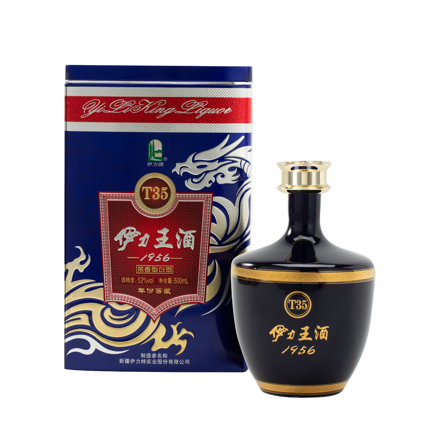 YILITE 伊力特 伊力王酒（蓝王T35） 浓香型高度白酒 52度 500ml 单瓶装 413.42元