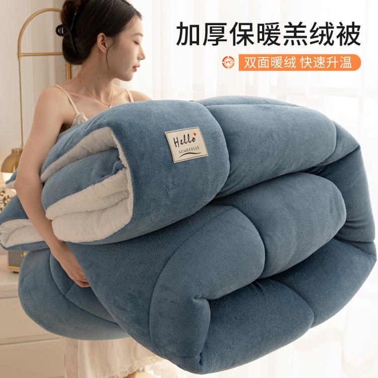 SOMERELLE 安睡宝 牛奶绒羔绒冬季加厚冬被芯 200*230cm 白色 36元