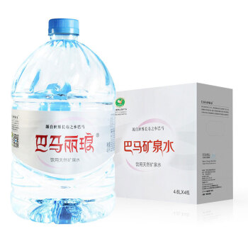 巴马丽琅 饮用天然弱碱性矿泉水 4.6L 60元（需用券）