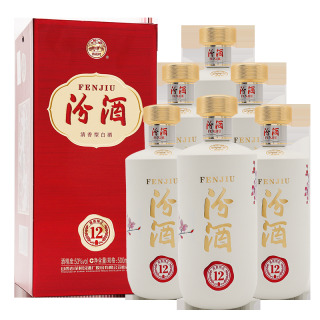 汾酒山西杏花村酒53度匠心12500ml6瓶整箱清香型白酒送礼1358元