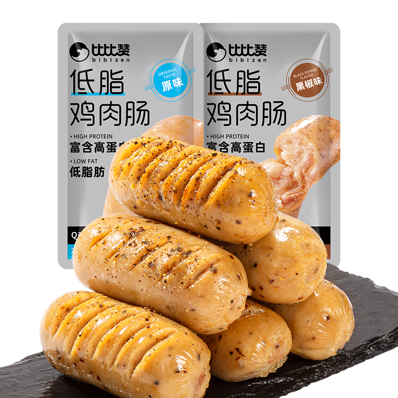 PLUS:比比赞（BIBIZAN）低脂鸡肉肠500g25根 13.76元（券后10.76元）