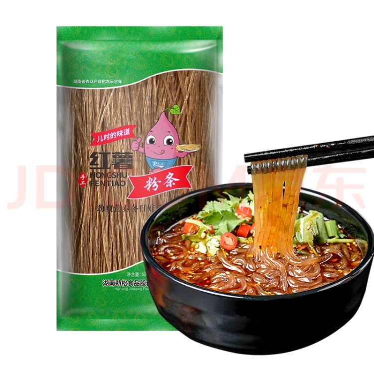 汴都铺子 纯红薯粉条 500g*1袋 9.9元（京东试用）