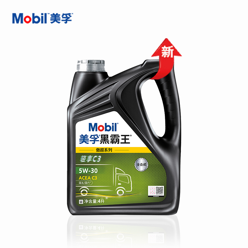 Mobil 美孚 黑霸王傲超系列轻享 5W-30 C3 4L官方正品 全合成柴机油 378元（需用