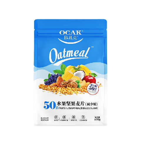 OCAK 欧扎克 50%水果坚果麦片 减少糖 600g 25.24元（需用券）