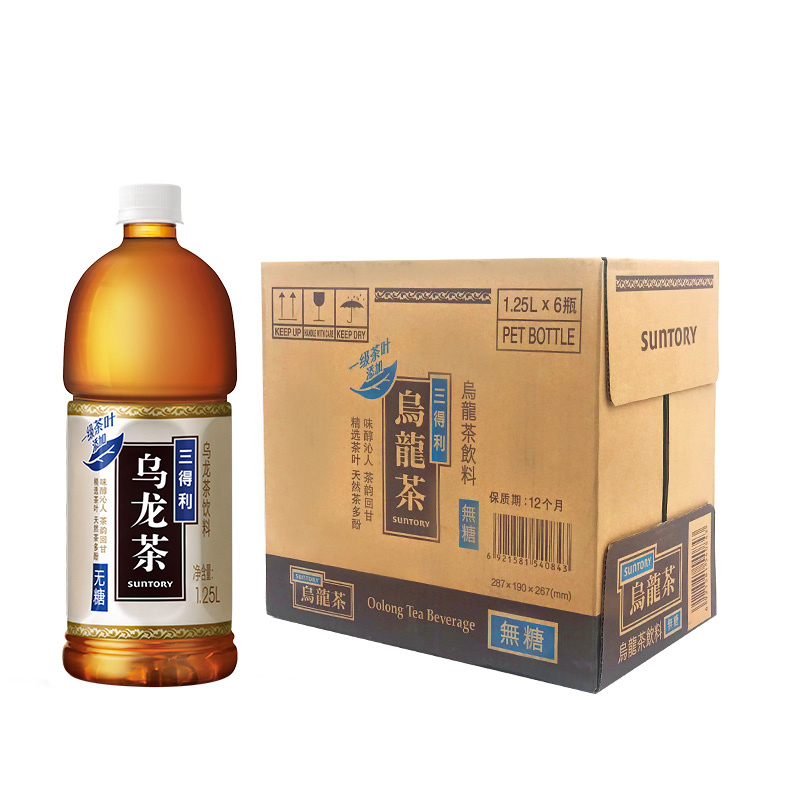 SUNTORY 三得利 乌龙茶 无糖0脂 茶饮料 1.25L*6瓶 36.55元（需用券）