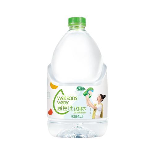 watsons 屈臣氏 饮用水4.5L*4桶整箱装 45.68元