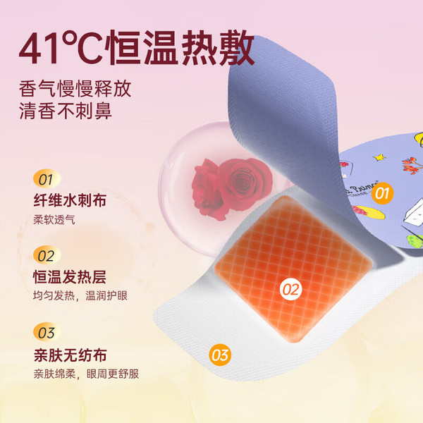 超亚医药 小王子热敷蒸汽眼罩 41℃恒温+玫瑰香型 10片装