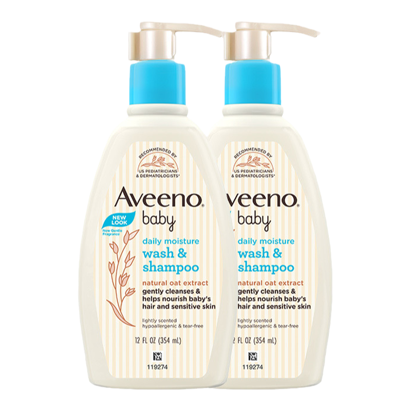 Aveeno 艾惟诺 每日倍护系列 婴幼儿洗发沐浴露 354ml*2瓶 ￥89.86