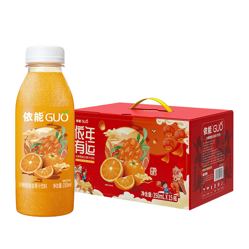 plus会员：依能 甄选沙棘果汁礼盒（多款） 350ml*15瓶 *2件 53.87元（合26.93元/