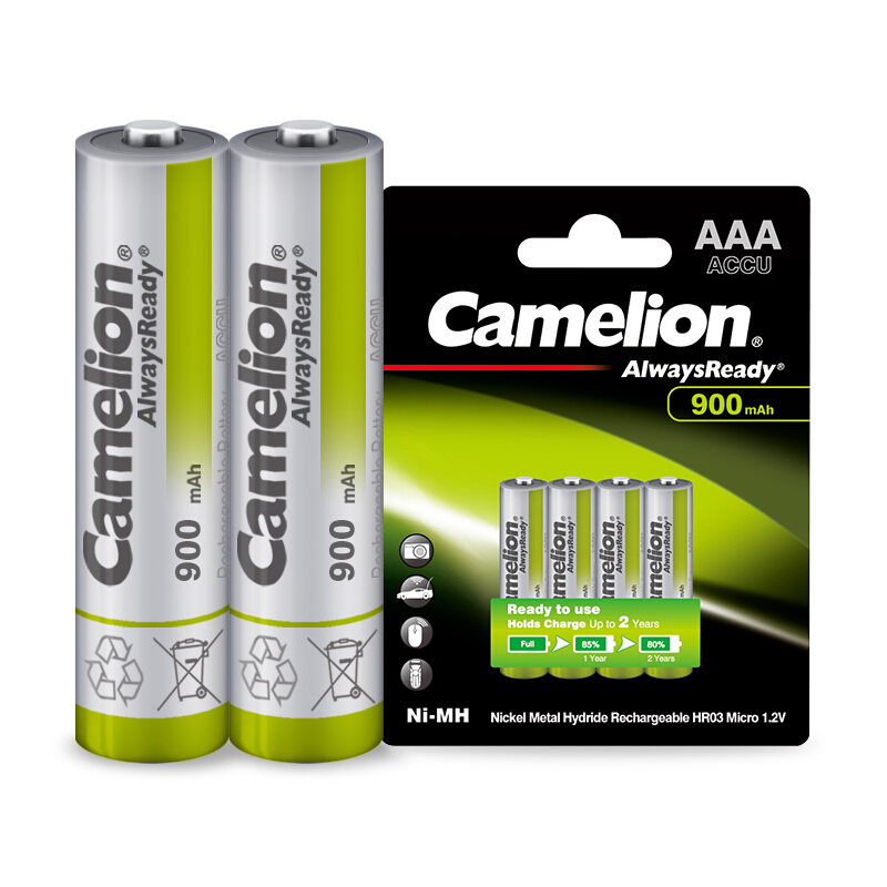 Camelion 飞狮 NH-AAA900ARBP4 7号镍氢充电电池 1.2V 900mAh 4粒装 14.42元