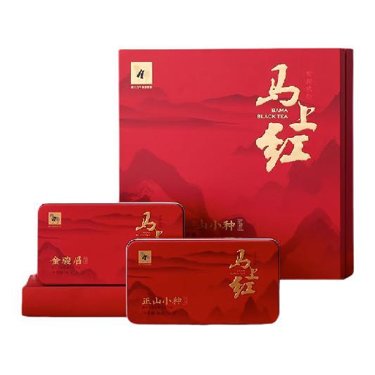 bamatea 八马茶业 一级 马上红 吉祥双韵 红茶礼盒 192g（金骏眉96g+正山小种96g