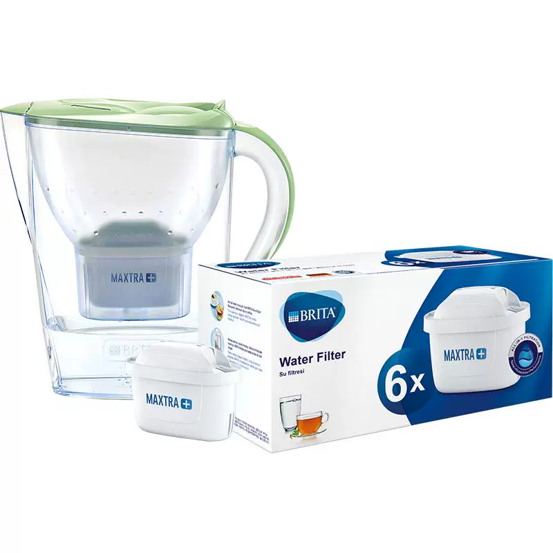 BRITA 碧然德 滤水壶去水垢2.4L净水器1壶8滤芯限量 ￥208.55