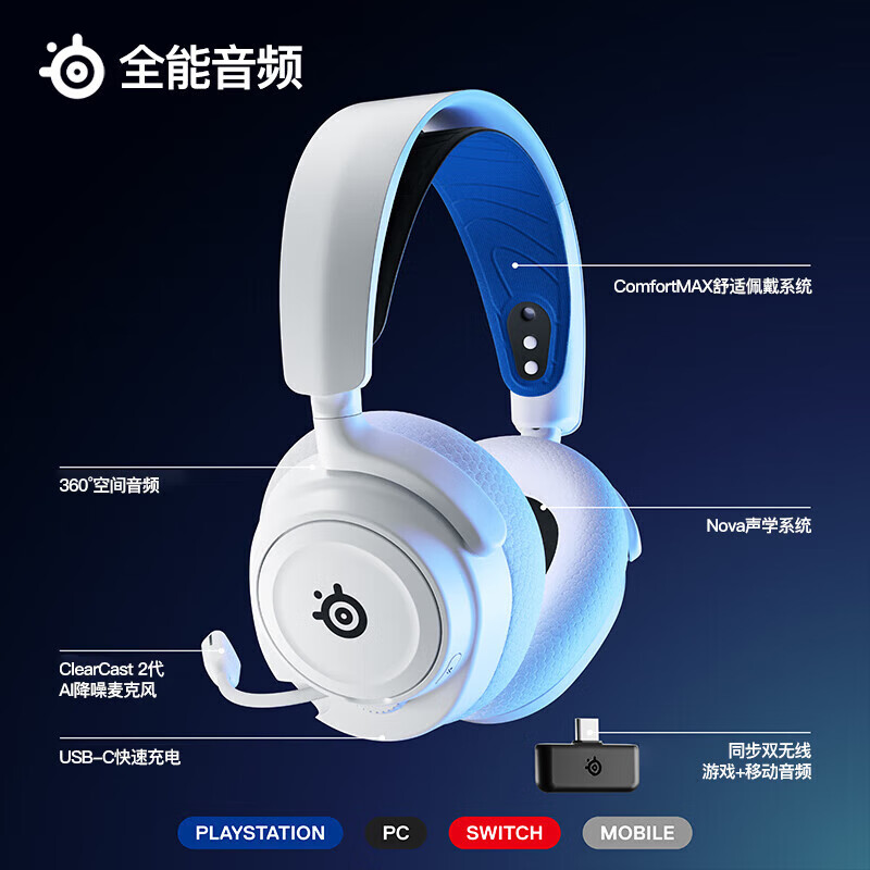 Steelseries 赛睿 寒冰新星Nova系列 Nova 7P白（PS5加强版） 1514.6元