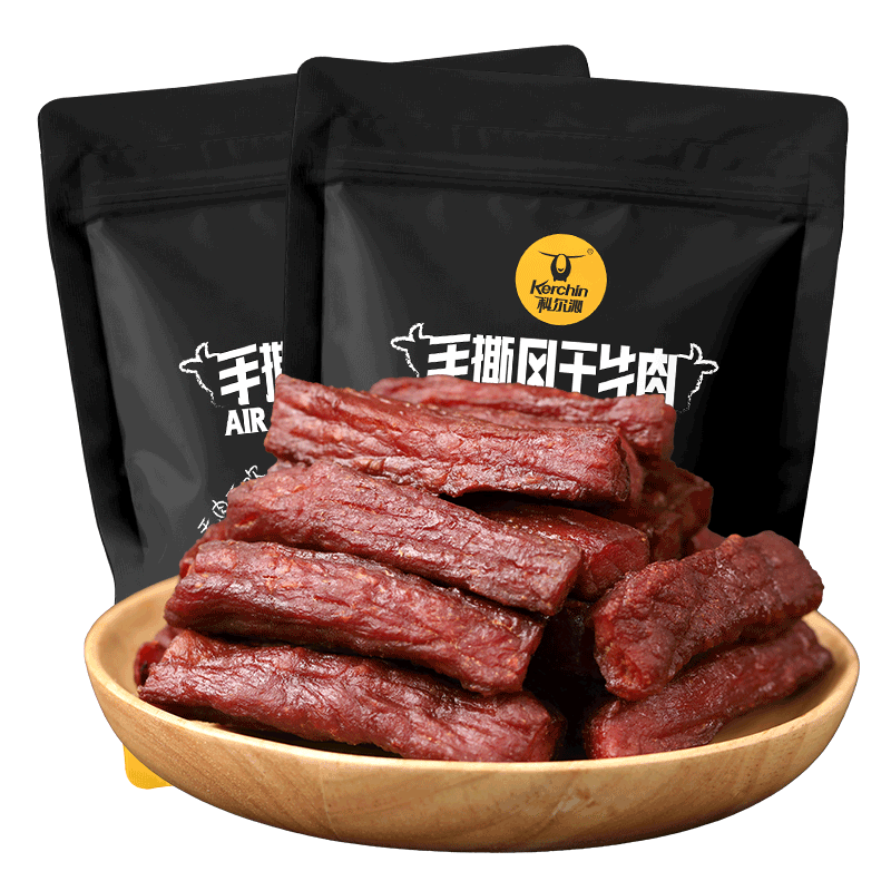 概率券:科尔沁 KERCHIN 手撕风干牛肉干 原味400g*2袋 共800g 138元包邮（多重优