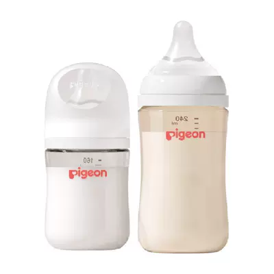 PLUS会员、需福袋：Pigeon 贝亲 奶瓶新生婴儿宽口径玻璃160ml+ppsu奶瓶240ML组合0