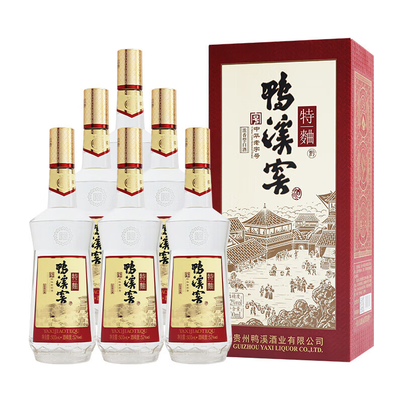 鸭溪窖 贵州名酒 52度浓香型白酒 鸭溪窖特曲 500mL*6瓶 整箱装 434.51元（需用