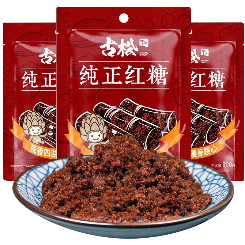 Gusong 古松食品 古松 纯正红糖300g较划算300g*3红糖 12.9元（需用券）