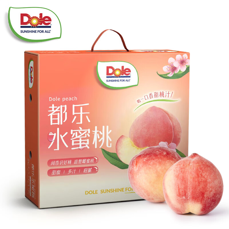 Dole 都乐 四川水蜜桃 6-9枚 2.8斤装 39.45元（需用券）