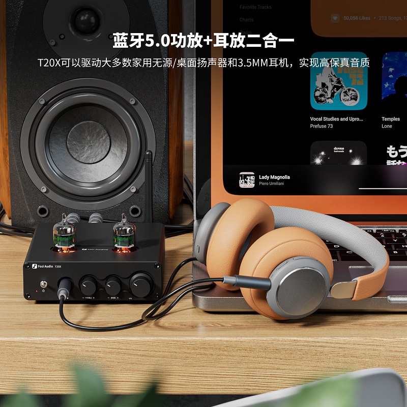 Fosi Audio 弗西音频 FosiAudio T20X迷你家用胆前级功放机发烧HIFI蓝牙电子管耳机