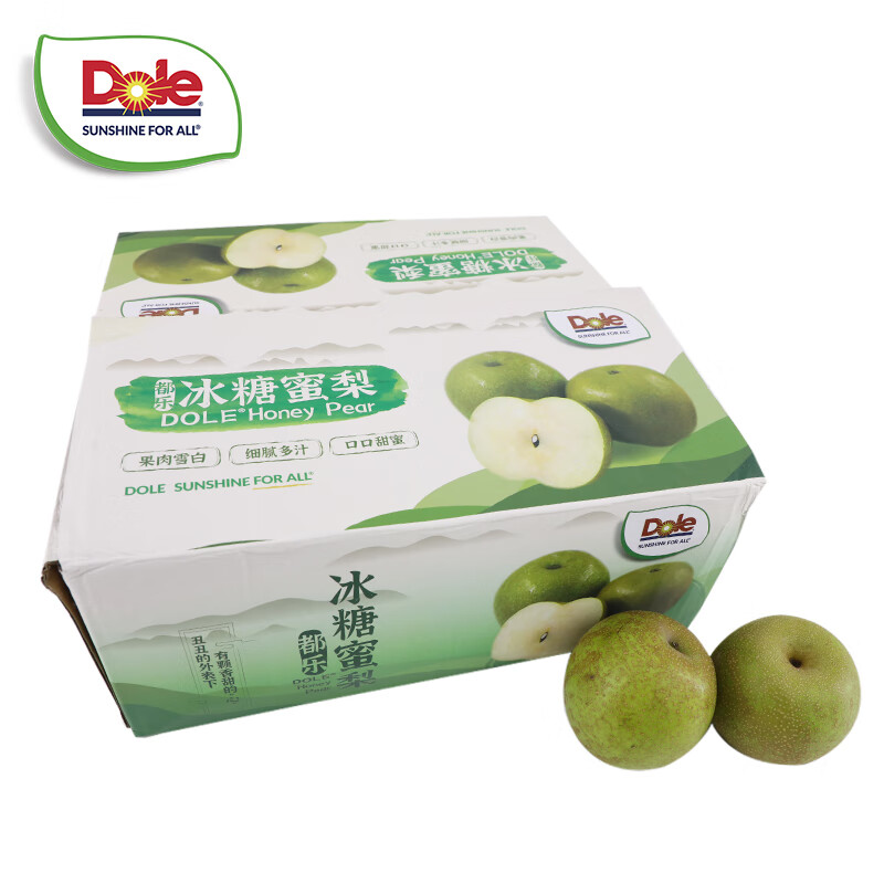 PLUS会员：Dole 都乐 冰糖蜜梨 1.6KG/箱(约7-9粒) 19.71元包邮(双重优惠后)