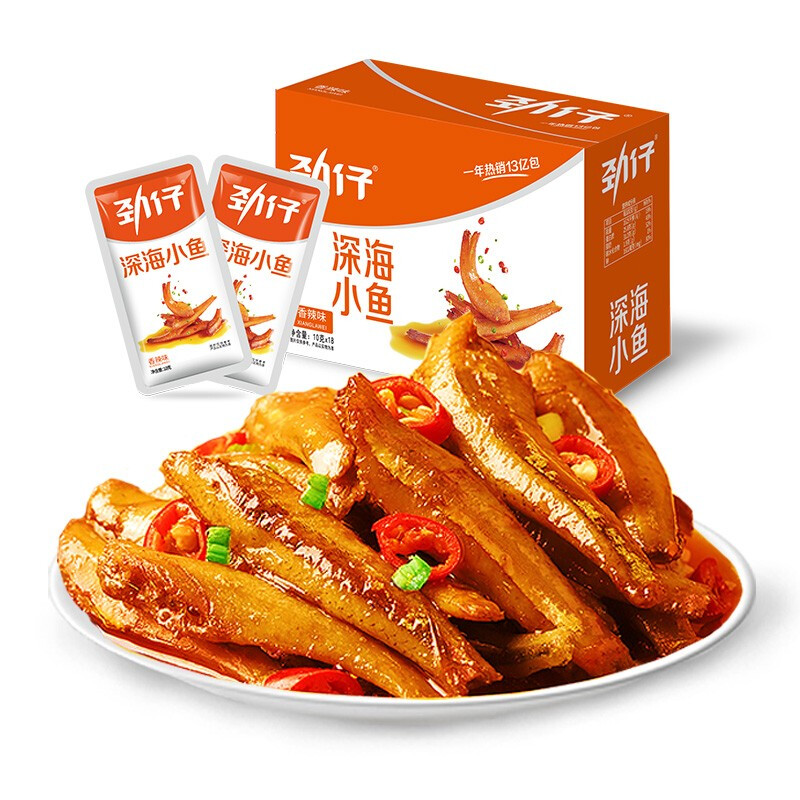 88VIP：JINZAI 劲仔 深海小鱼 香辣味300g 13.08元（需买5件，需用券）