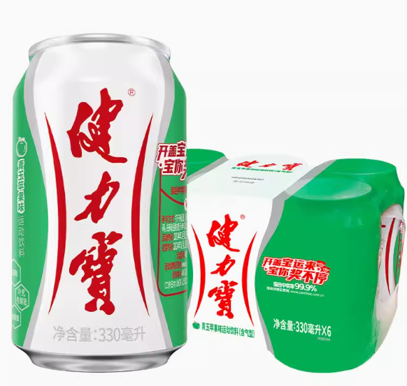 JIANLIBAO 健力宝 纤维+ 无糖 运动饮料 330ml*6罐装 ￥23