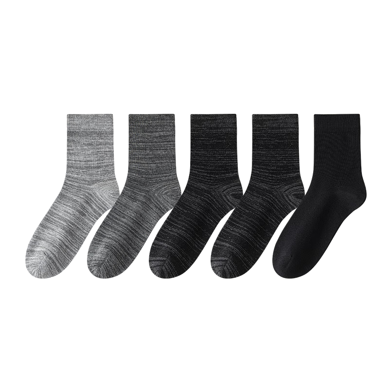 京东京造 10A抑菌袜 新疆棉四季秋冬吸汗休闲袜 拼纱色5双 14.95元