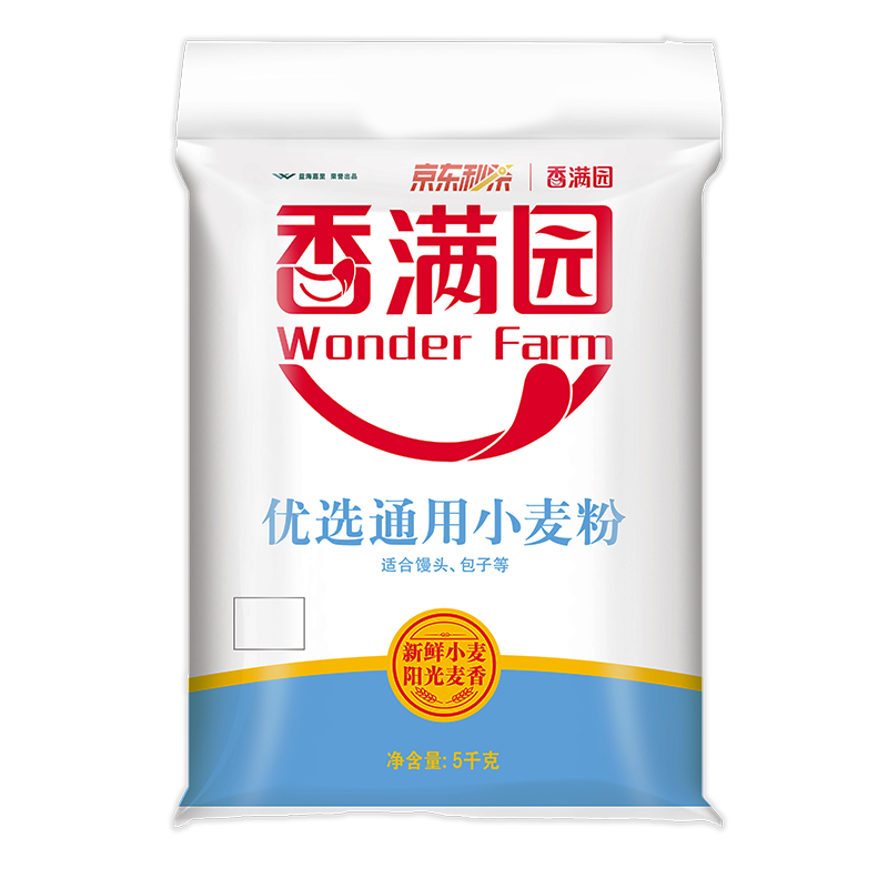 plus：香满园 面粉 中筋粉 优选通用小麦粉 5kg*11件 161.07元（合14.64元/件）