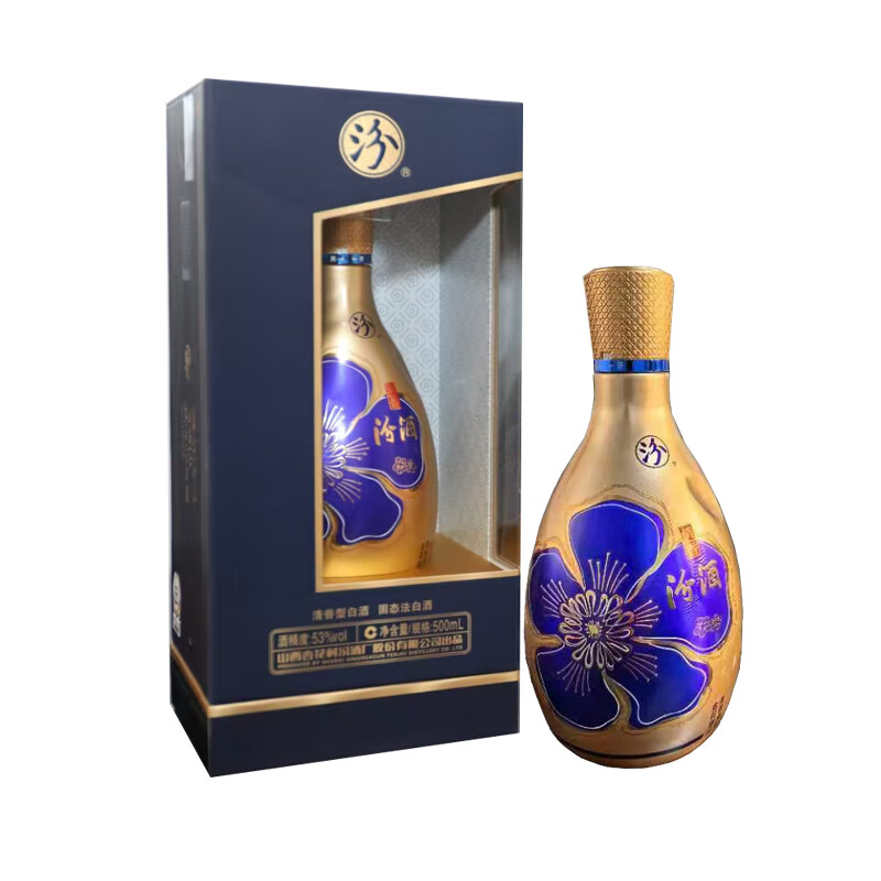 汾酒 金花汾酒 清香型 白酒 53度 500mL 单瓶装 286.46元（需用券）