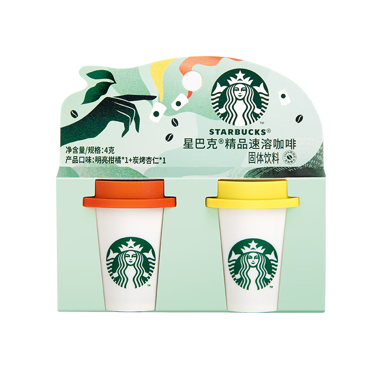 星巴克（Starbucks）家享咖啡 冻干速溶黑咖啡粉2g*2颗 5.9元包邮（需试用）