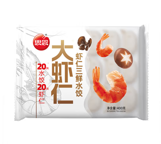 思念 大虾仁水饺400g 一只水饺一只虾（还有手打天下任选5件） 11.64元（需买