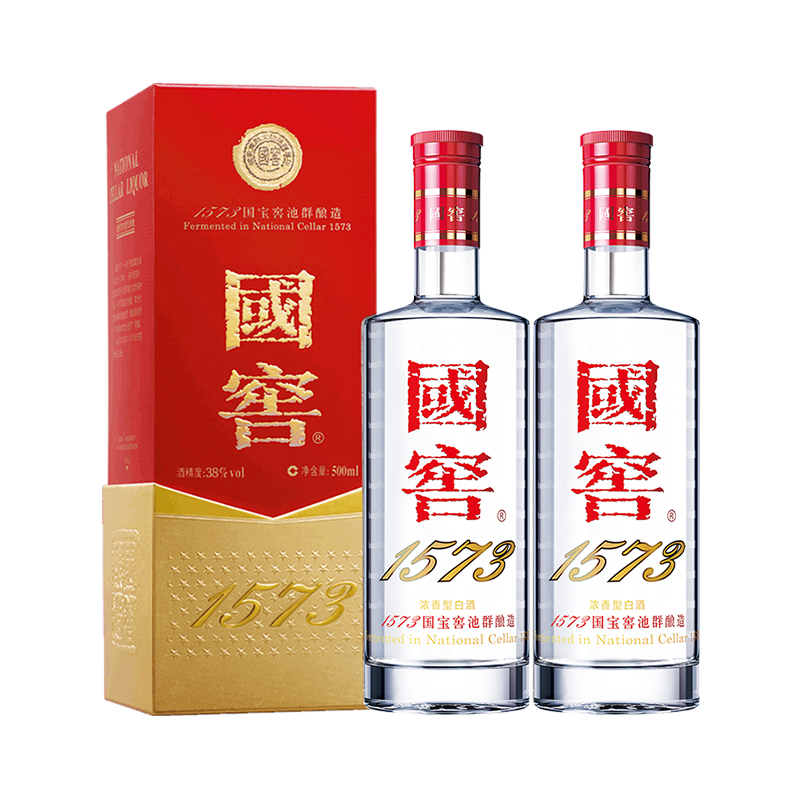 88VIP：国窖1573 泸州老窖国窖1573经典装500mL*2瓶52度浓香型高度送礼白酒含礼