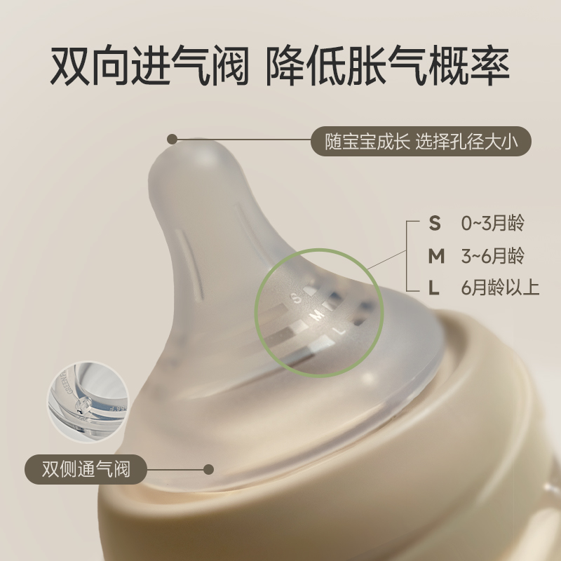 奶瓶 BEBEGROW新生儿奶瓶PPSU婴儿奶嘴仿母乳缓解胀气耐摔160ml/280ml 86元（需用