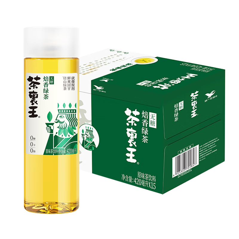 plus会员、概率券:统一茶里王 高山生榨无糖绿茶 420ml*15瓶＊2件 60.82元包邮（