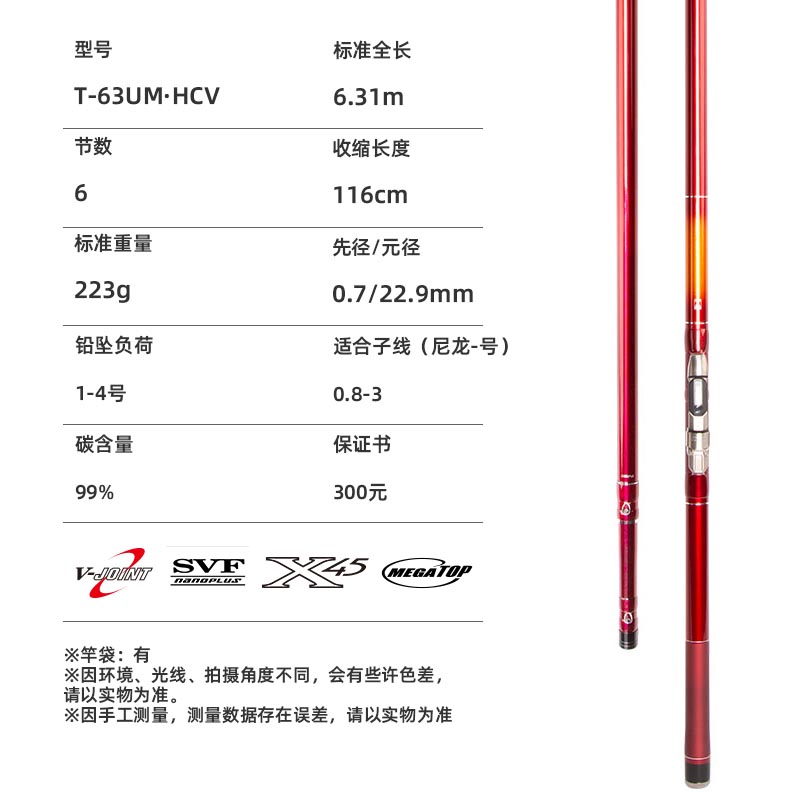 DAIWA 达亿瓦 新款 BJ SNIPER 红杰克 前打竿定位竿碳素钓鱼竿 2268元