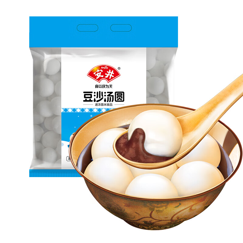 Plus会员:安井 量贩装豆沙汤圆 宁波风味 800g 1袋*4件 35.84元包邮（合8.96元/件