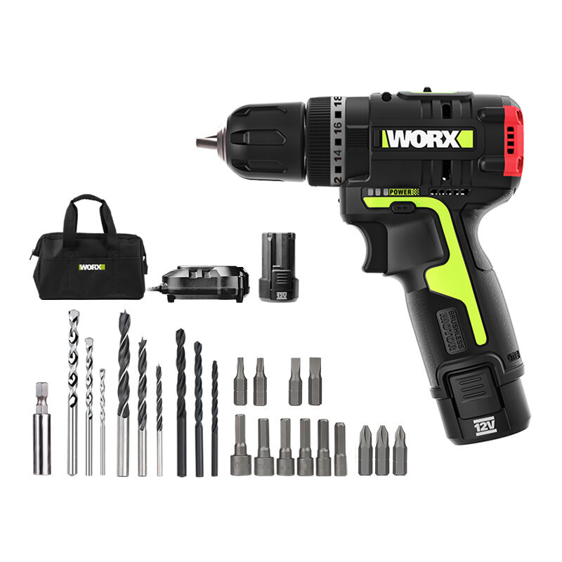 WORX 威克士 WU131X.3 无刷冲击钻套装 12V 2.0Ah双电 331.72元（需用券）