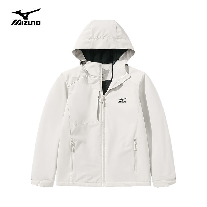 Mizuno 美津浓 男女同款户外夹克 白色 A2CE2A21 ￥195.71