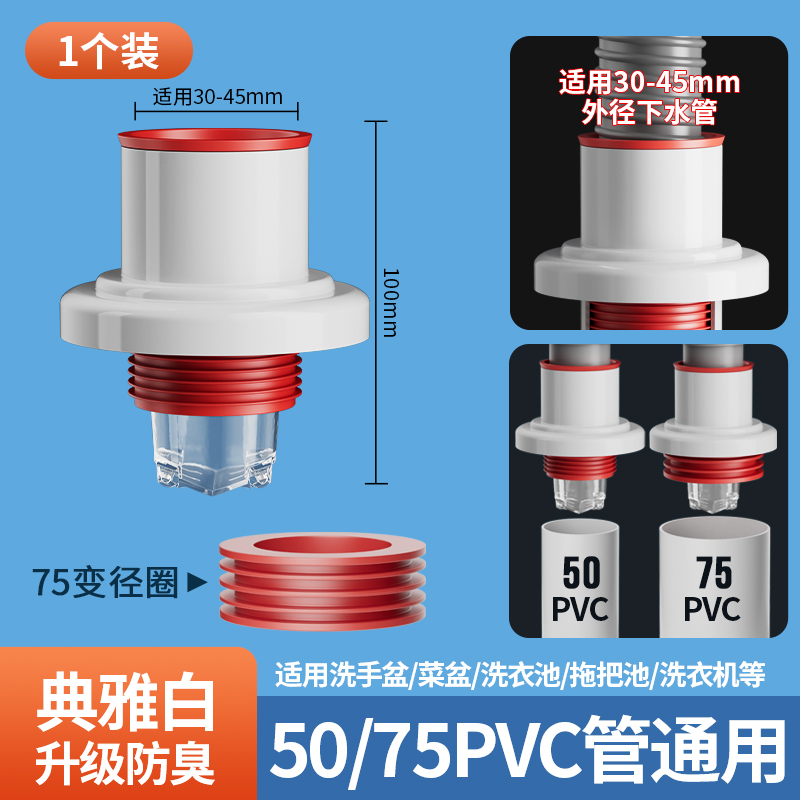 厨房下水管三通排水管防臭多功能前置过滤器洗碗机净水器接头神器 18.8元