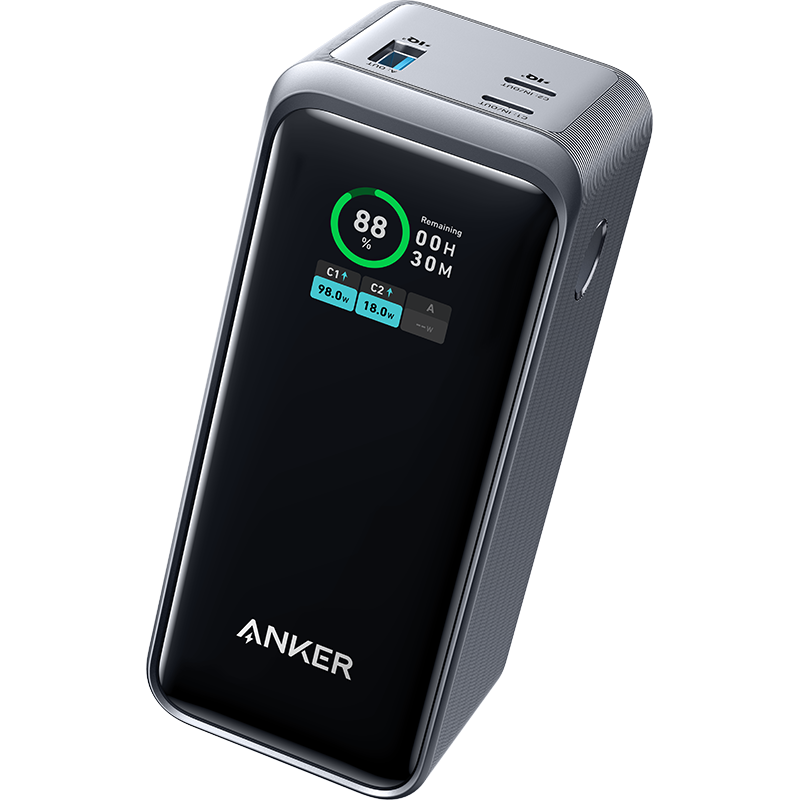 ANKER prime安克 大功率充电宝200W 多口快充 20000毫安大容量 屏显 可上飞机 501.9