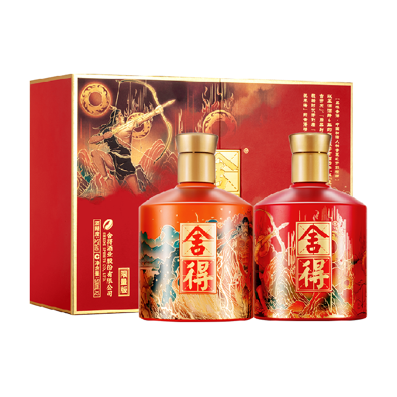 舍得 品味舍得中国神话人物之盘古后羿 52%vol 浓香型白酒 500ml*2瓶 礼盒装 ￥