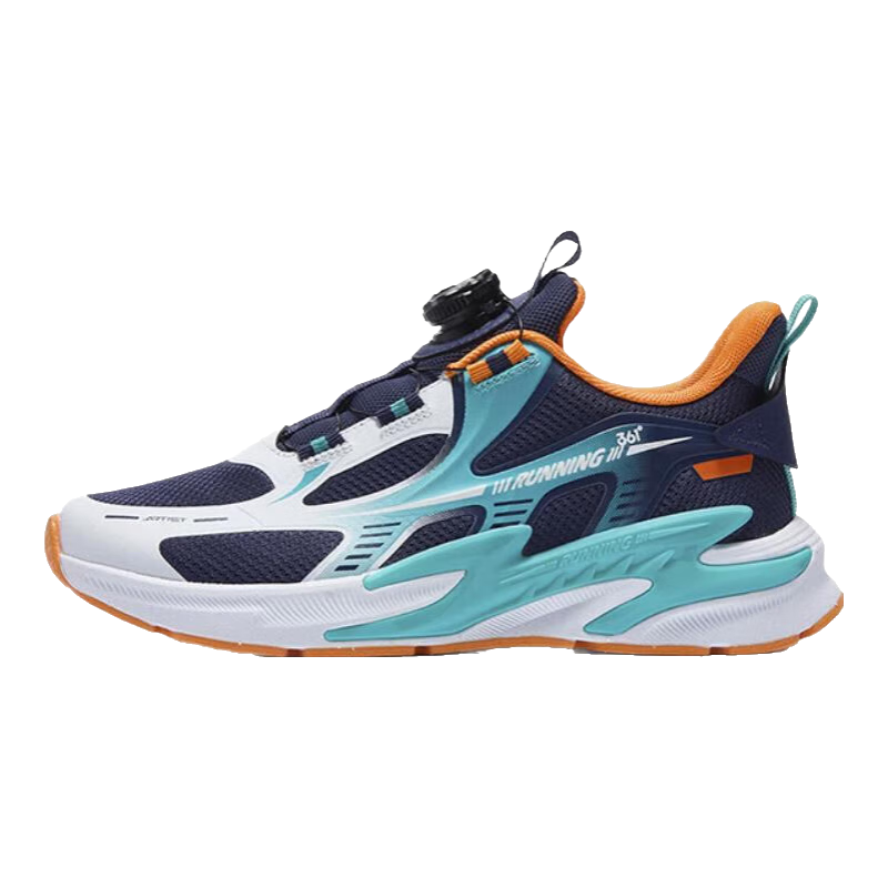 361° 童鞋 男女童运动跑鞋 春季新款 中大童 光普蓝色/361度白/时光绿色 37 89.