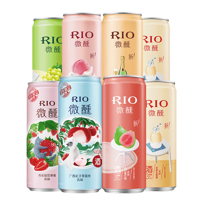 plus会员：锐澳（RIO）洋酒 预调酒 鸡尾酒 3度 微醺小美好 330ml*8罐 产地限定 